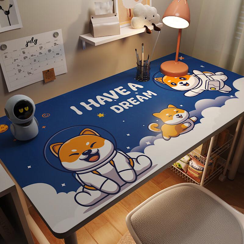 OEING Kids Cartoon Eye-Protection Leather Desk Mat