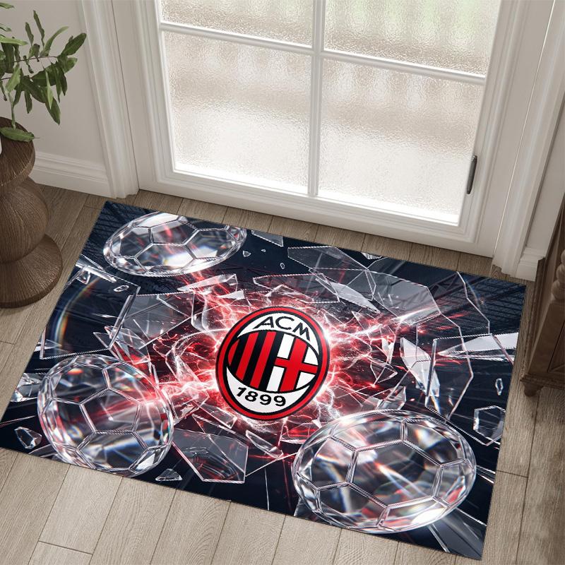 AC Milan Design Crystal Velvet Carpet Cozy Non?Slip Printed Rug For Bedroom Living Room Entrance