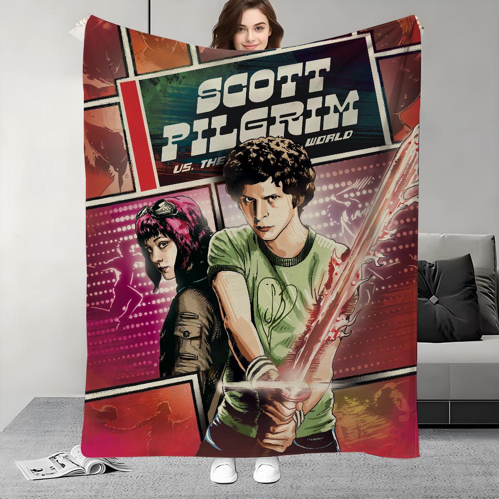 Movie S Scott Pilgrim Vs The World Blanket Design Lightweight  For Dorms, Naps, Living Room, Office,Sofa,All Season