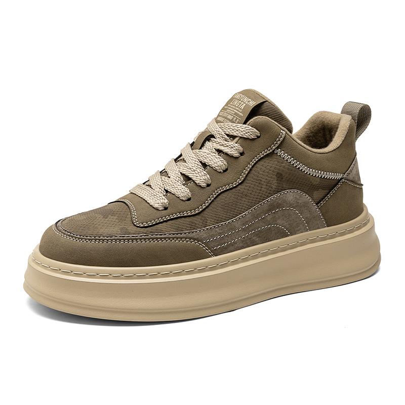 

Fashion Men s Outdoor Casual Shoes Classic Leather Original Lace-up Sport Running Shoes Non Slip Thick Bottom Leisure Walk Shoes for Men 39