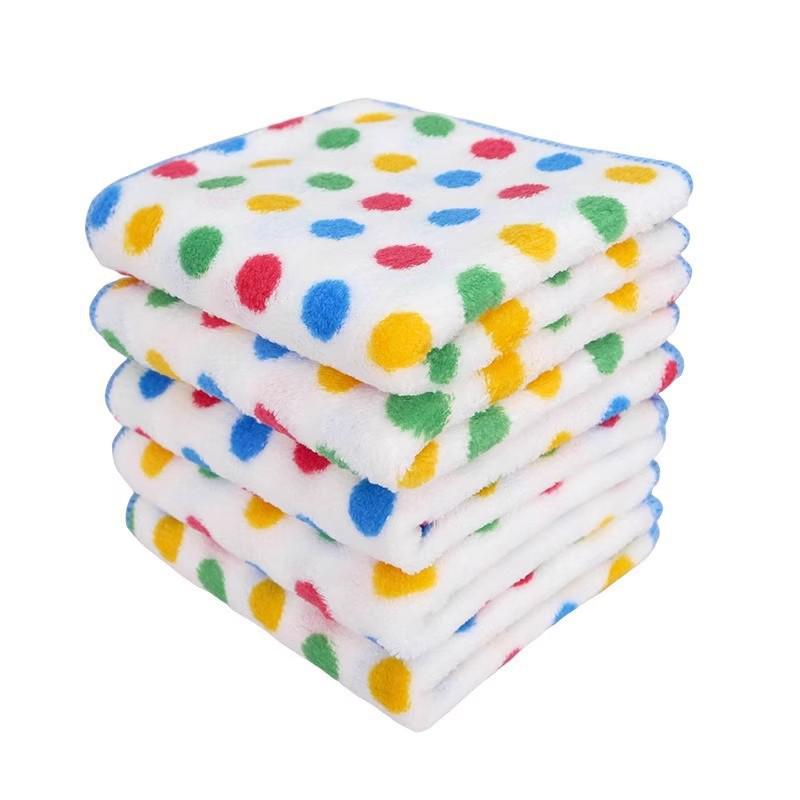 Polka Dot Kitchen Dish Cloth - Non-Oily, Highly Absorbent, Lint-Free Cleaning Towel with Scouring Pad