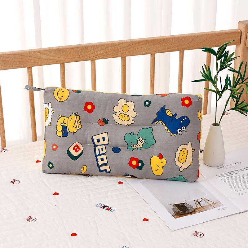 Children Infants Baby Cartoon Pure Cotton Doudou Velvet Sleep Pillow Kindergarten Washable Cervical Vertebra Protect Kids Pillow