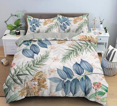 3D Flower Printed Duvet Cover Queen King Size Spring Garden Theme Bedding Set for Girls Teens Adults Room Decoration 3 Piece Set