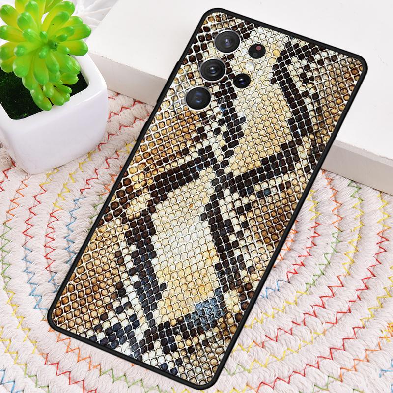 Snake skin texture soft TPU Phone Case For Samsung Galaxy note 10 pro S26 S25 S24 S23 S22 Ultra Plus S21 FE S20 Shockproof Cover