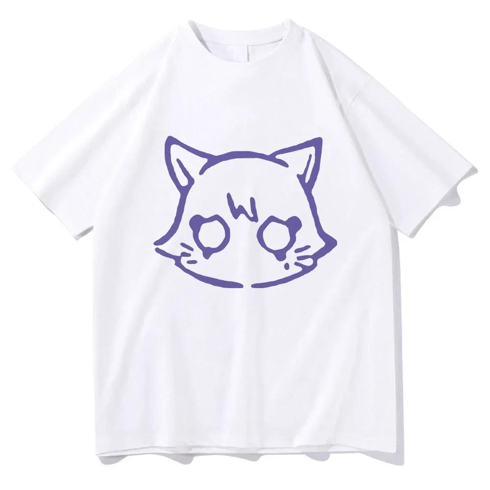 

Cute Genshin Impact Scaramouche Cat T Shirt Funny women Clothing Harajuku Summer Tops Vintage Unisex Graphic T Shirts S