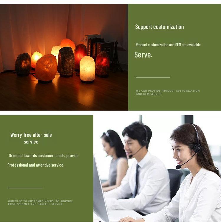 USB Powered Himalayan Gourd Salt Lamp - Warm Light Crystal Decor