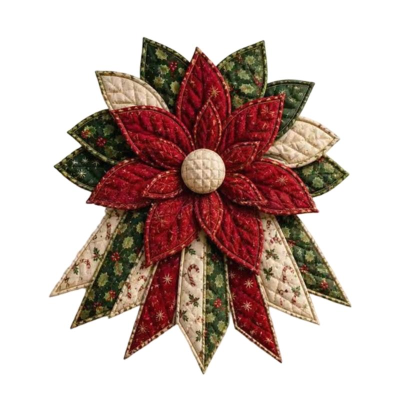 DIY Stoff-Weihnachtskranz Bastelset zum Handnähen einer strahlenden Patchwork-Dekoration für die Innen-Feiertagsdekoration