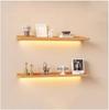 Sahajhast Floating Wall Shelves with LED Lights – 24" Lighted Display Floating Shelf | Wall Mounted Shelf | Modern Floating Style (set of 2)