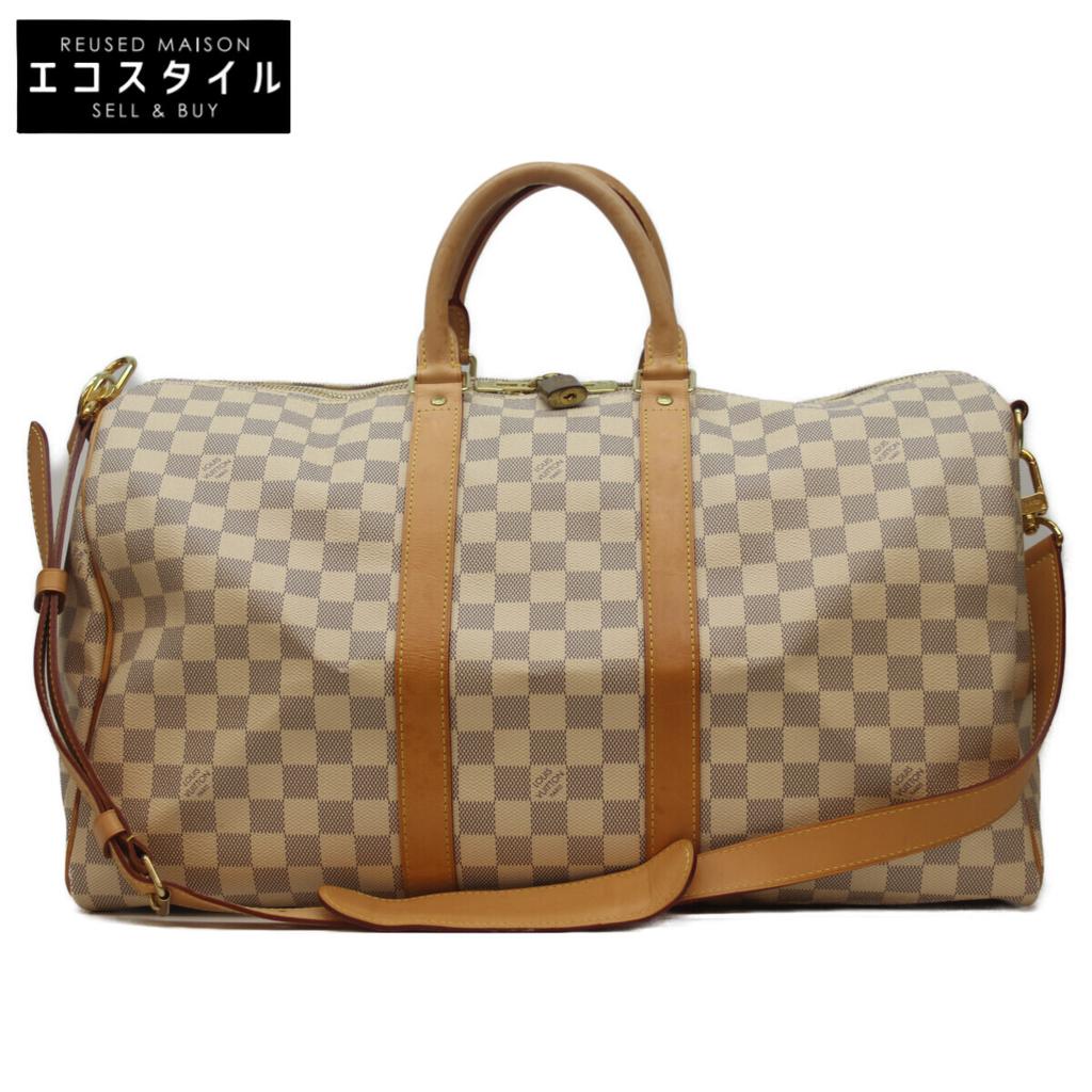 LOUIS VUITTON 16 years N48223 Damier Azur Keepall Bandolier 45 Boston bag Damier Azur CanvasUsed