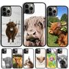 Highland Cows Phone Case For iPhone 17 Air 14 15 16 13 12 Cover For Apple 14 15 16 Pro Max 6S Plus Coque