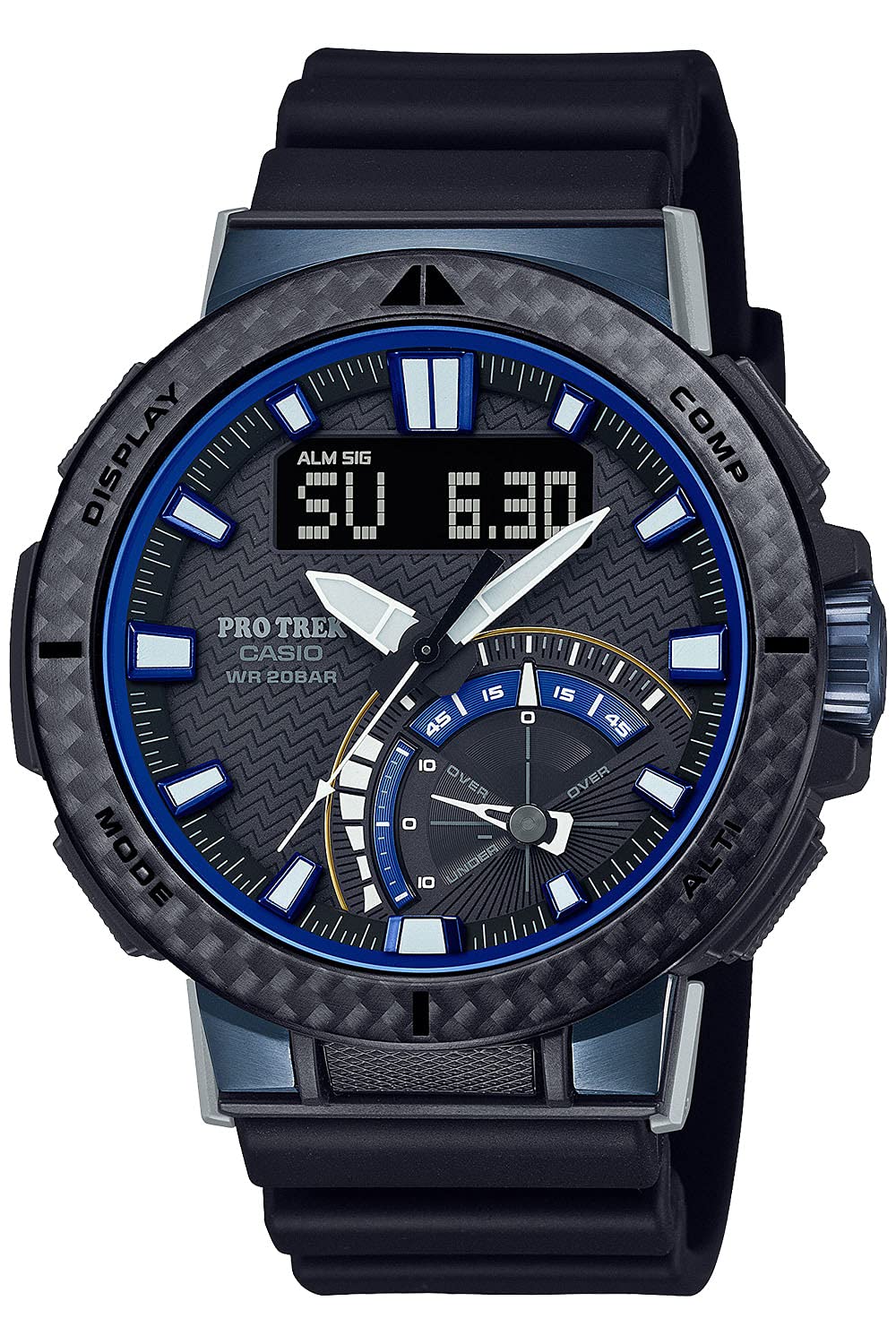 

Casio Pro Trek Watch [Official Japanese Product] Angler Line Radio-Controlled Solar Watch PRW-73X-1JF Men s Black