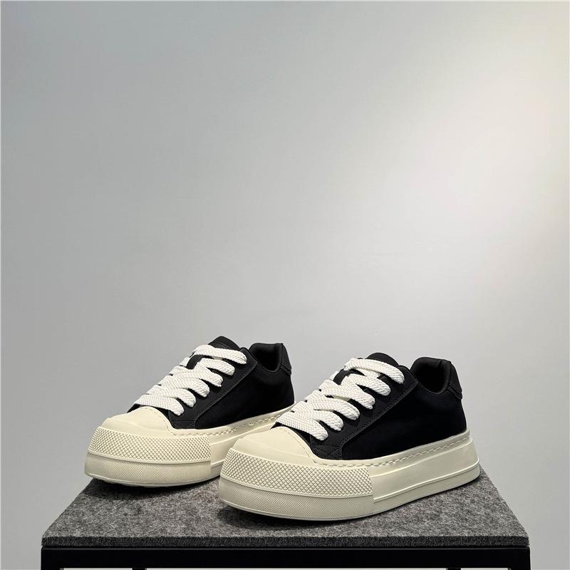 Schuhe trendige Schuhe Stoffoberfläche atmungsaktive Board-Schuhe trendige Plateau-Schuhe niedrig geschnitten Schnürschuhe lässige Schuhe Fr.