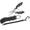 Fishing Plier Multipurpose Portable Fishing Pliers Fish Grips with Lanyard and SheathBlack