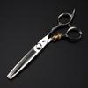 6.0" DMX-31 Hairdressing & Barber Scissors: Straight, Serrated, Thinning Shears - Little Golden Tiger 7H.