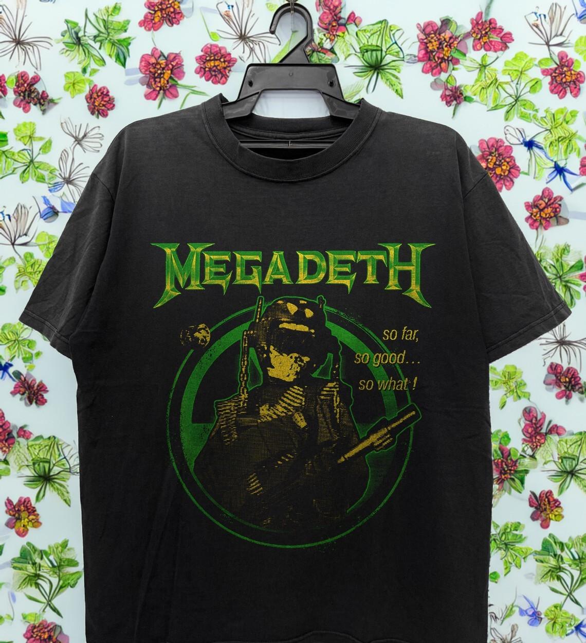 Rare Megadeth So Far, So Good... So What Unisex Black T-shirt, Size S-5XL S