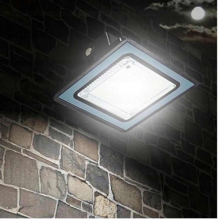 Solar Halogen Lamp with Twilight Sensor 50W Remote Control Lamp 206 LED 3Ah 5m Aluminum