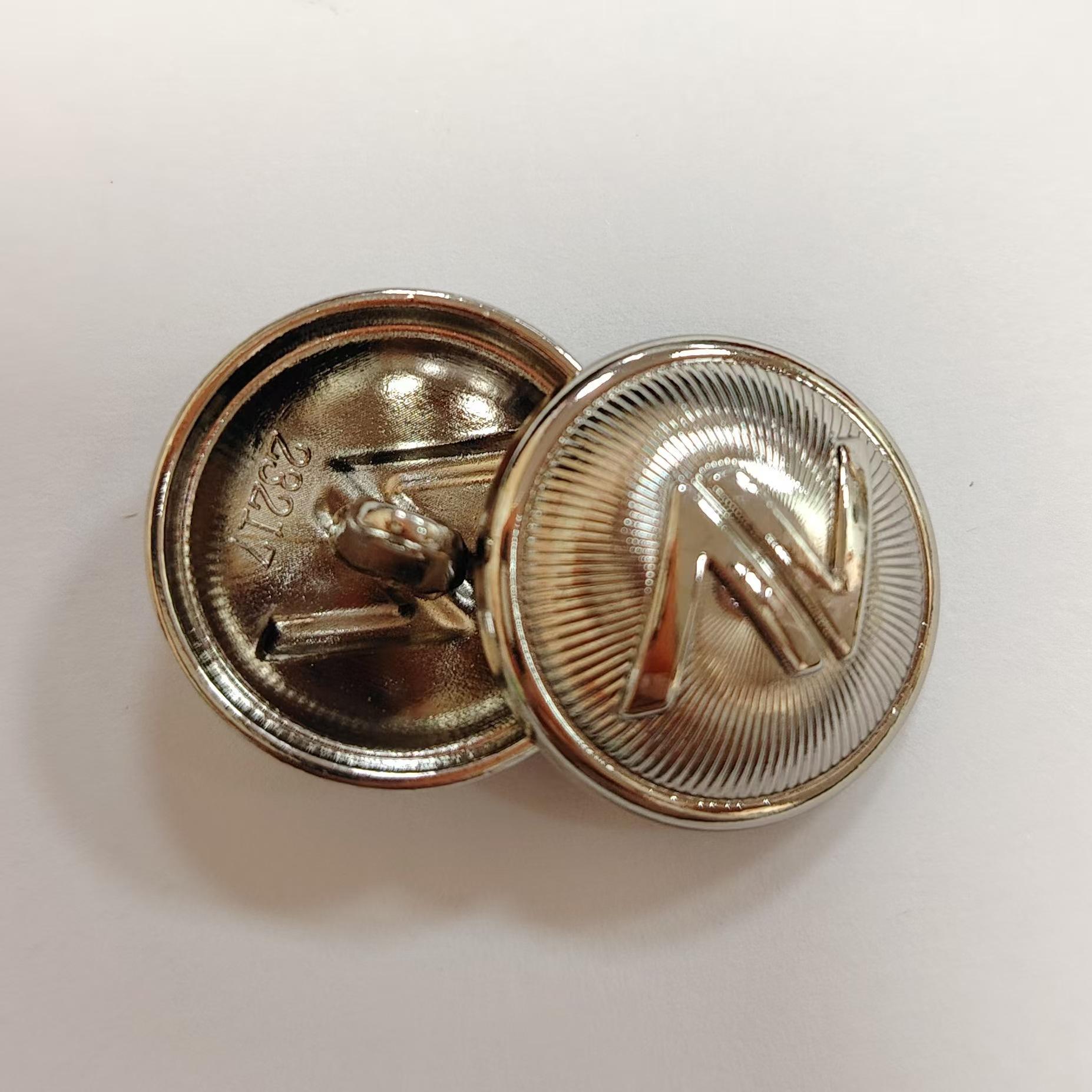 

10 шт. Металлические креативные пуговицы V Spell N Letter High Hand Sheep Buttons Японские и корейские интернет-знаменитости пальто пуговицы одного стиля 18MM-Hanging white oil