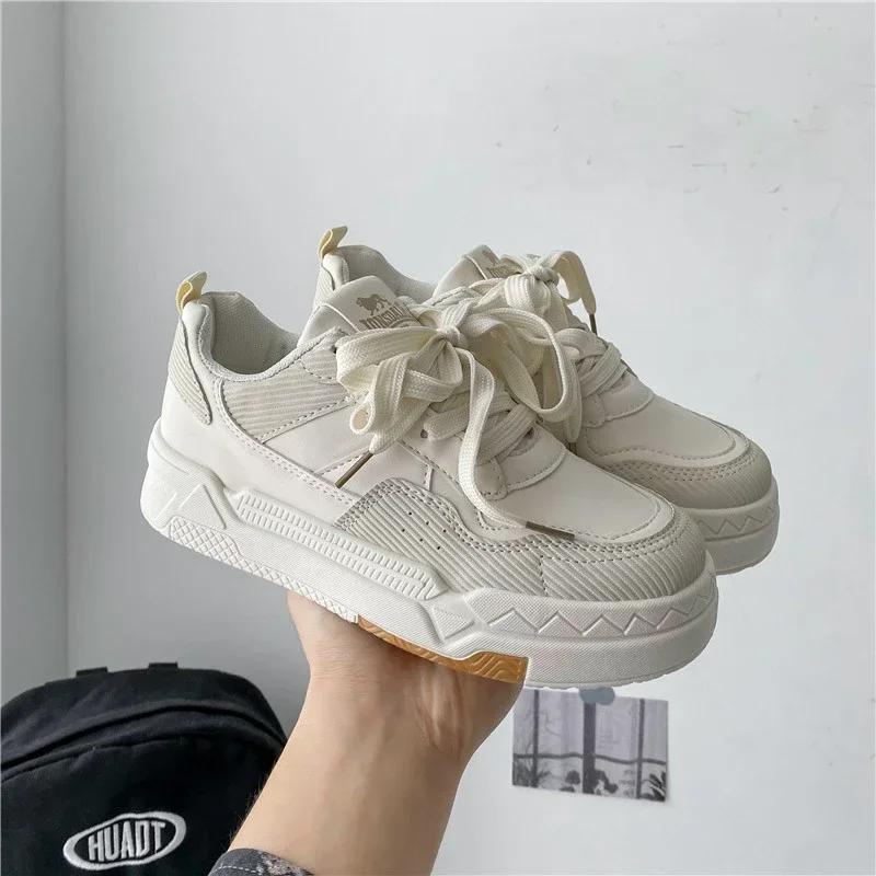 2026 New Women Vulcanize Shoes Flat Designer Fashion Sneaker Women Casual Shoes Lace Up Shoes Couple Sport Tennis Mujer Size 40