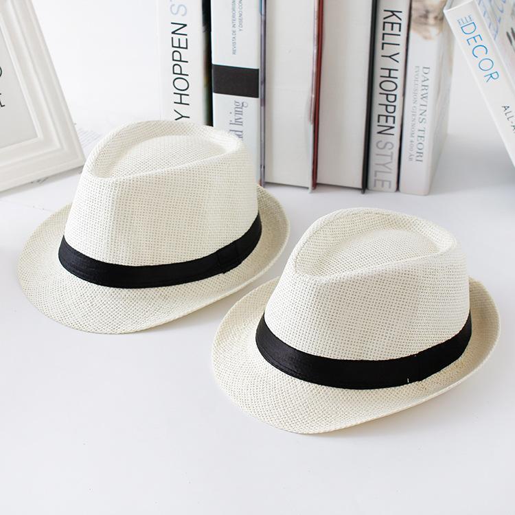Parent-child Children's Jazz Hat Trendy Leisure Summer Baby Hat Top Hat Boys and Girls Sunshade Straw Hat