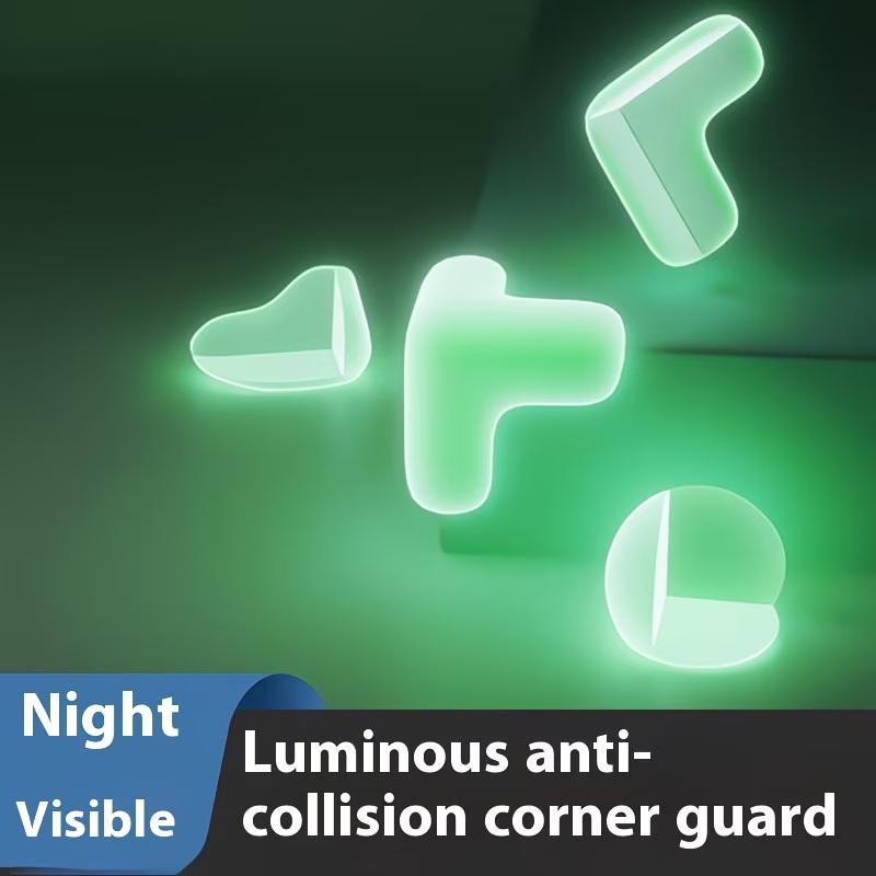 4Pcs Glow-In-The-Dark Pvc Corner Protectors Luminous Table Protectors Furniture Corner Guards & Edge Safety Bumpers Cushion