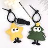 3Pcs Lovely Christmas Tree Keychain Cartoon Hand Strap Keychain  Cute Bag Accessories