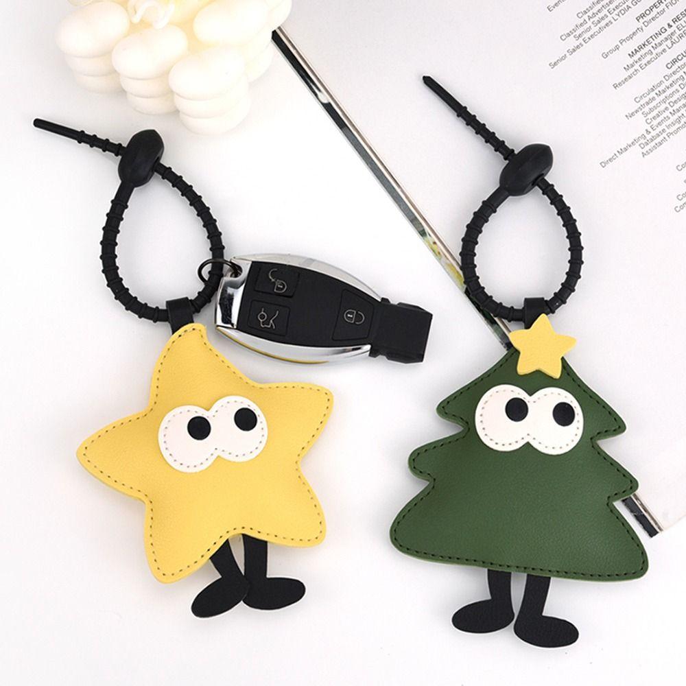 3Pcs Lovely Christmas Tree Keychain Cartoon Hand Strap Keychain  Cute Bag Accessories