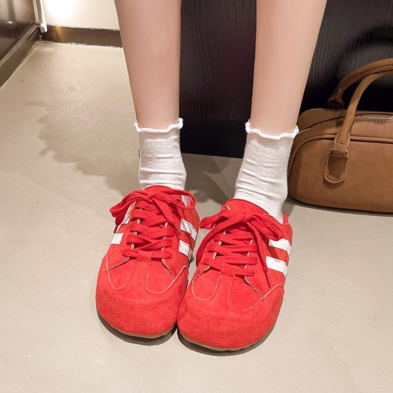 Spring and summer new fashion lace-up casual style versatile inner height increase soft bottom bag head half slippers
