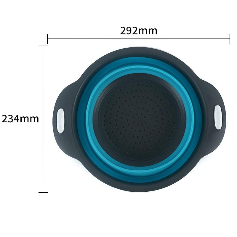 

Silicone Folding Drain Basket Fruit Vegetable Washing Basket Foldable Strainer Colander Collapsible Drainer Kitchen Storage Tool as the picture