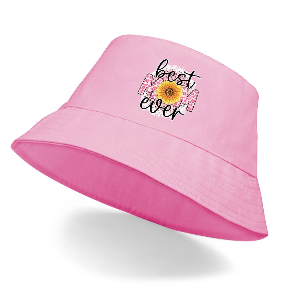 Best Mom Ever Print Stylish Bucket Hat Foldable Hat For Man Sporting Bucket Hats Perfect For Women & Men Sombrero Mujer