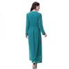 Women's Chiffon Lace Maxi Dress with Round Neck and Long Sleeves, TH923