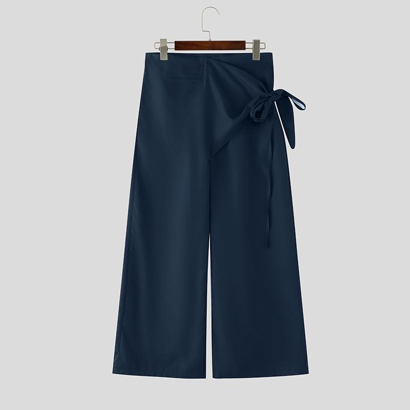 INCERUN Herren Lässige High Waist Reißverschluss Seitenstreifen Lässige Hose Hosen