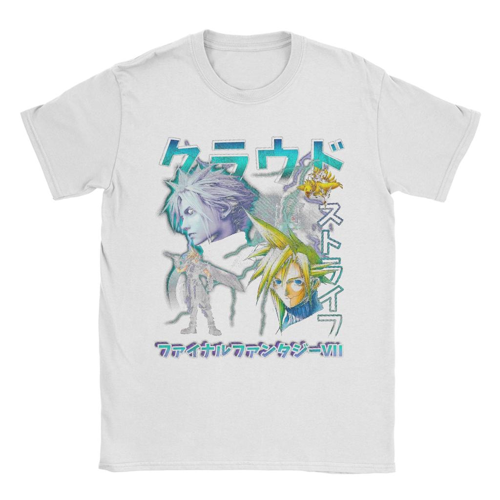 Unisex TShirt Aerith Gainsborough FF Magazine Final Fantasy Cotton Tee Shirt Short Sleeve T Shirt Round Collar Tops Printed