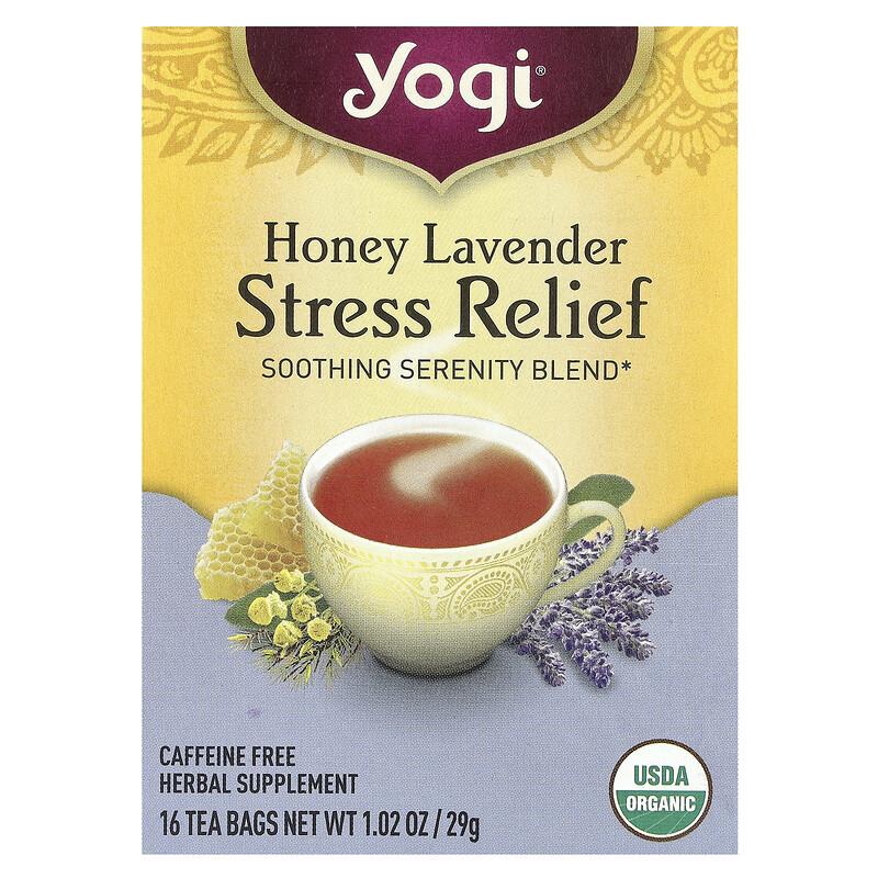 Stress Relief, Honey Lavender, Caffeine Free, 16 Tea Bags, 1.02 oz (29 g)