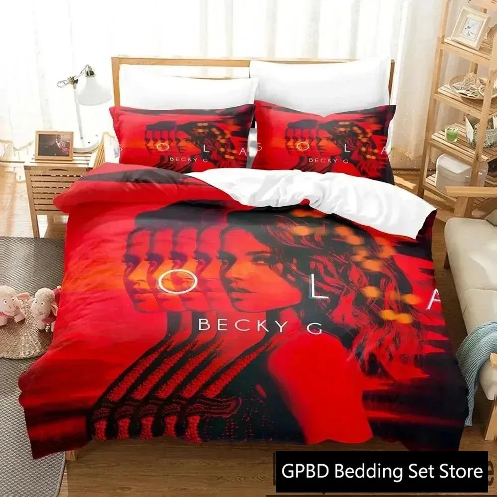 

3D Print Singer Becky G Bedding Set Boys Girls Twin Queen King Size Duvet Cover Pillowcase Bed boys Adult Home Textileextile 70x133cm 2pcs
