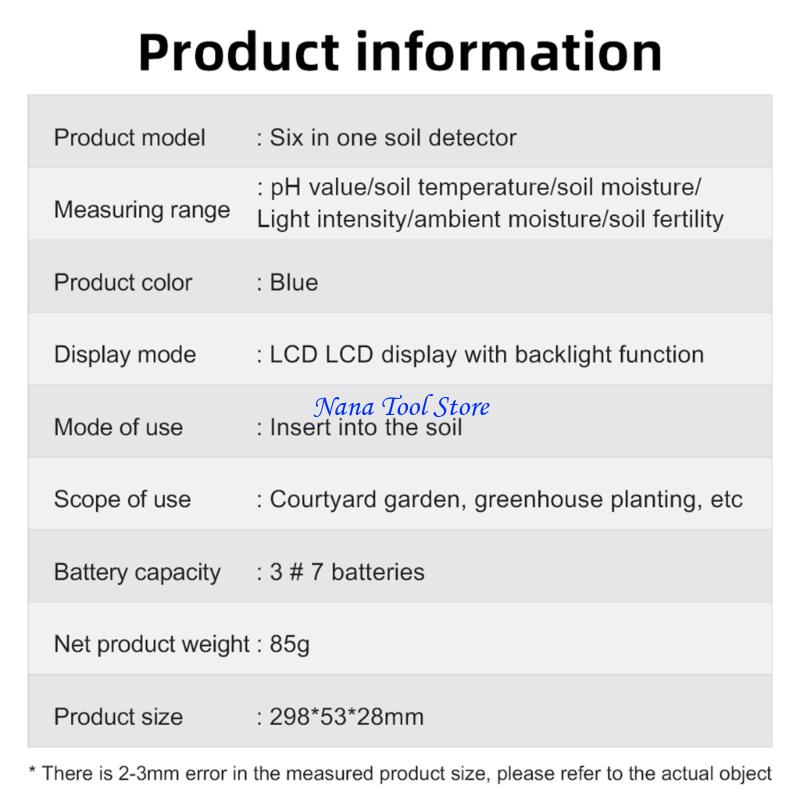 31GJ Comprehensive Soil Condition Monitor Measuring Six Essential Parameters To Optimizes Plant Growth and Crop