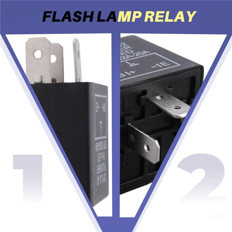 Portable Car 3-Pin CF-13 Electronic LED 12V Flasher Relay Fix For Turn Signal Blinker