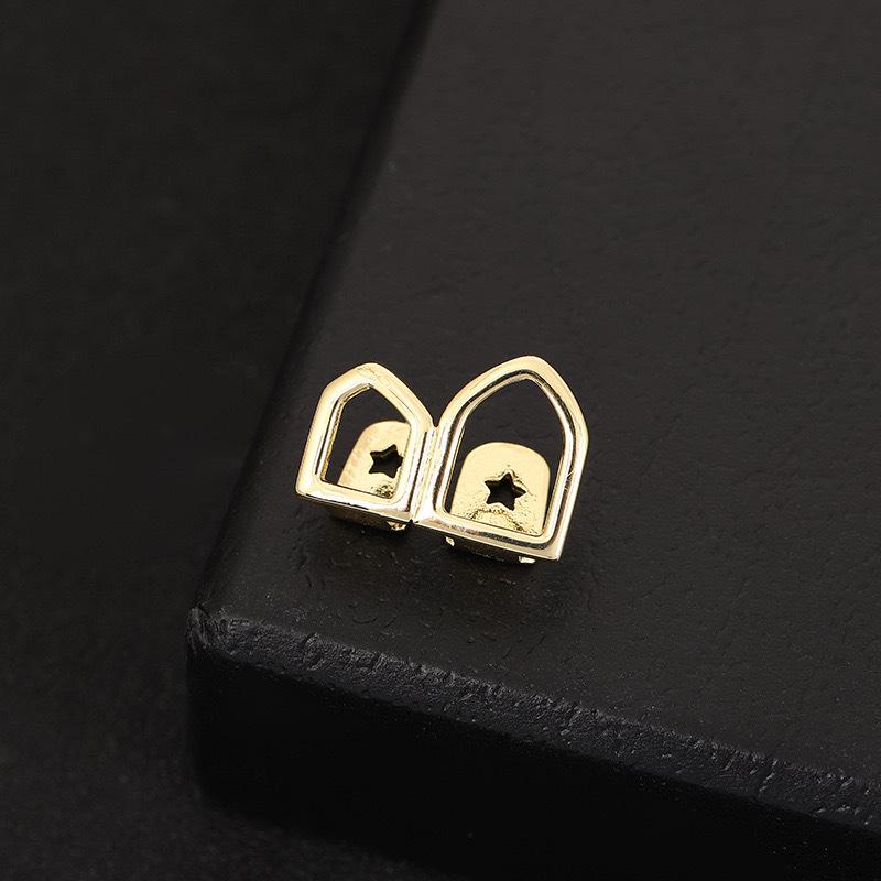 Trendy European & American Punk-Style Hip-Hop Hollow Geometric Glossy Grillz