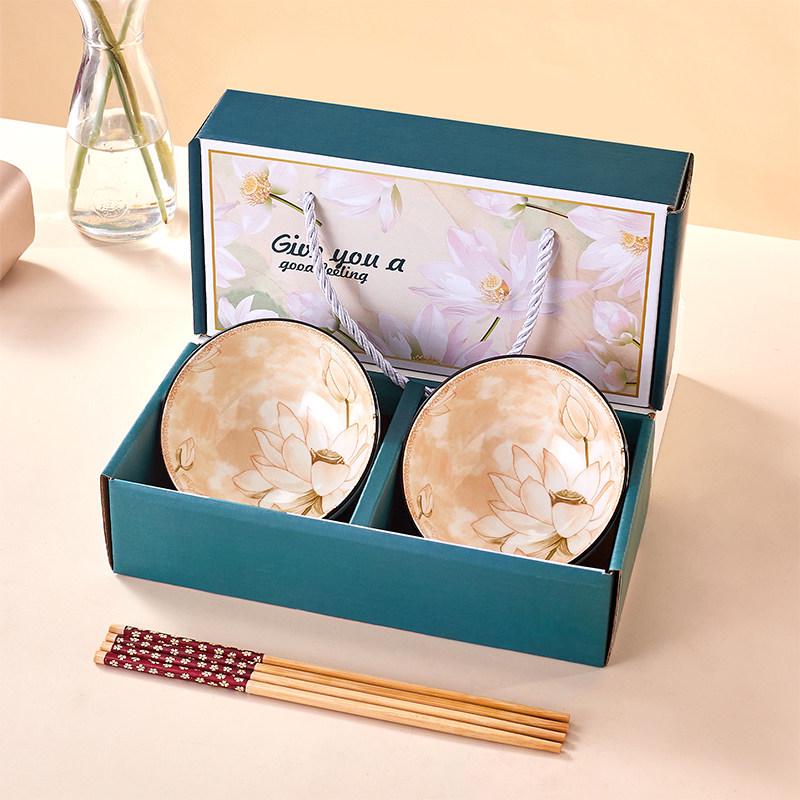 Business Gift Box: Wedding, Souvenir Chopsticks & Bowl Set for Customers & March 8th Occasions