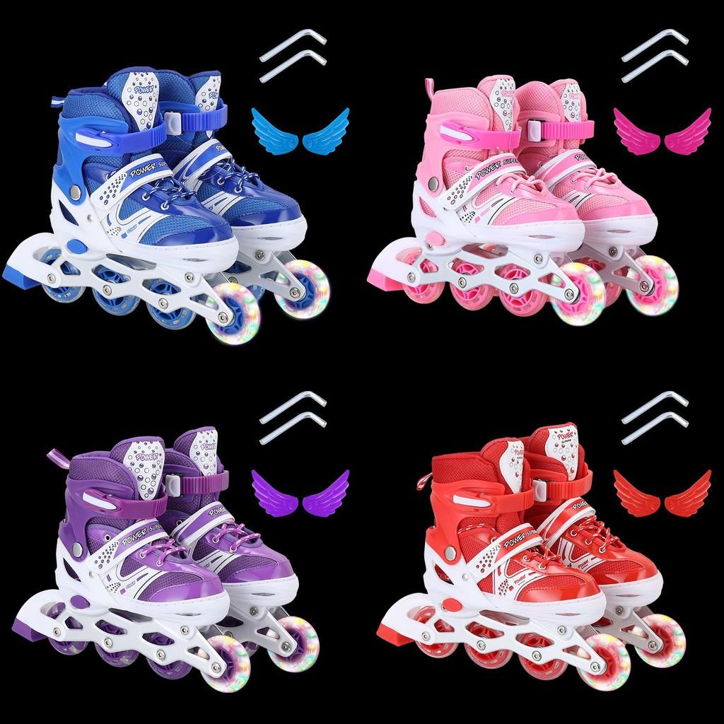 Adjustable Childrens Roller Shoes With Mesh Fabric Pvc Wheels For Play Outdoor