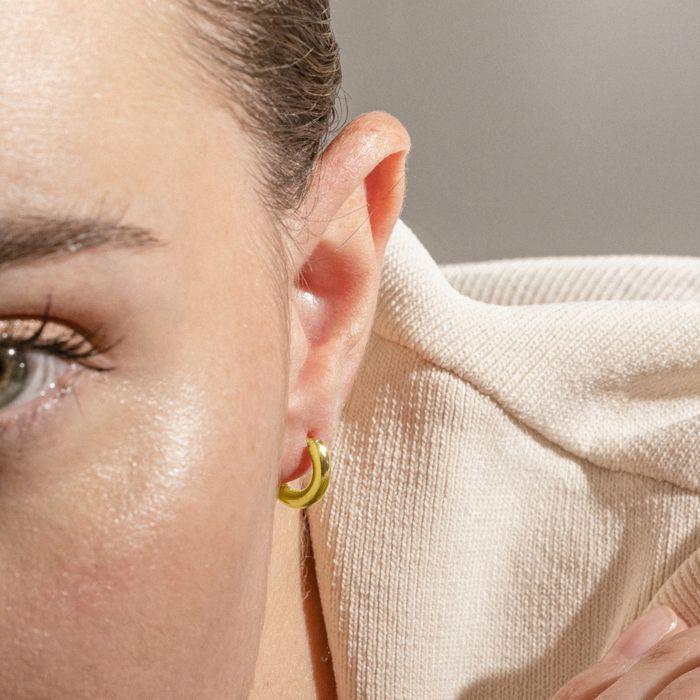 Luxenter Boucles d'oreilles finition or 18 carats - Helali