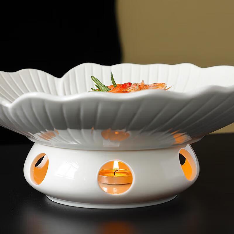 Huihuang High-End Ceramic Flower Plate Warmer Set