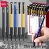 Deli 6546 Ballpoint Pen, Medium Ink, Press Type, 0.7mm Bullet Tip, Large Capacity, Ideal for Students & Business Meetings.