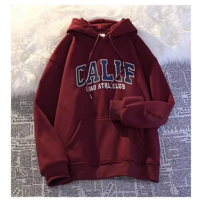Fleece new letter printing hooded sweater men's and women's Korean version loose and thin wholesale