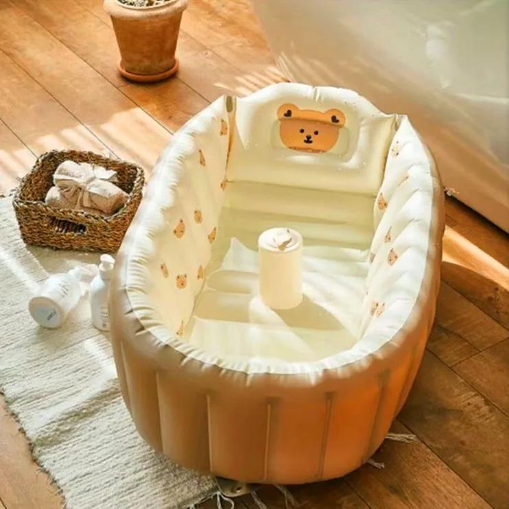 Eco - friendly Material Baby Inflatable Bath Tub, Safe, Comfortable and Odorless