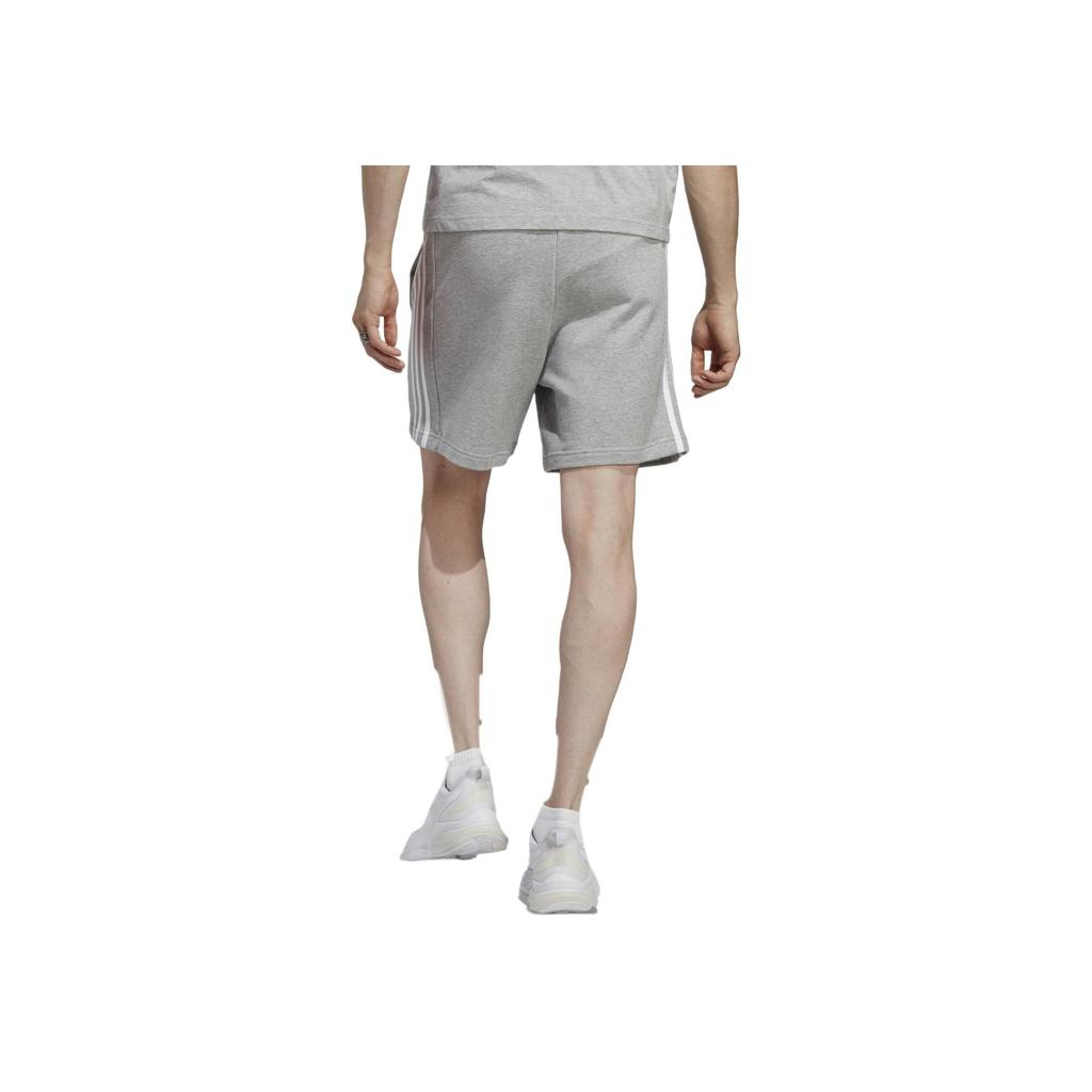 Adidas Essentials French Terry 3 Stripes Shorts Men Shorts Gray IC9437