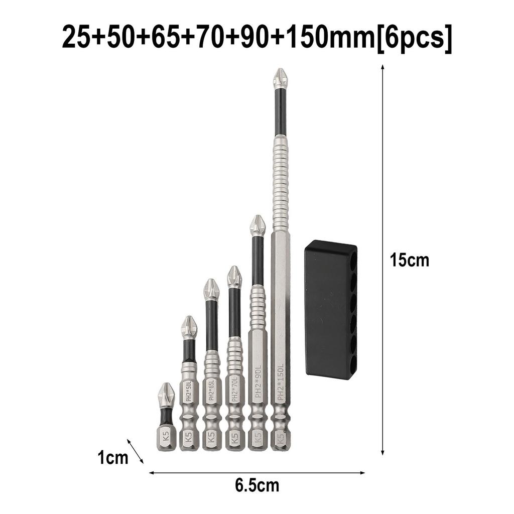 Cross Magnetic Screwdriver Bit Set for High Strength Operations (56pcs)