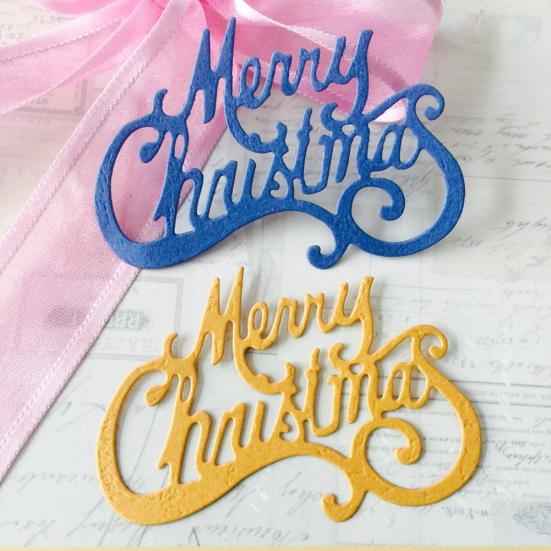 Merry Christmas DIY Metal Cutting Die Stencil Scrapbook Paper Cards Album