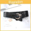 Womens Wide Elastic Waist Belt For Dresses And Coats With Cshaped Buckle And Stitching Design