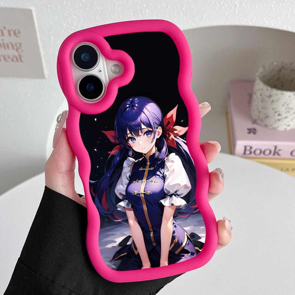 Fatal Fury Hotaru Futaba Phone Case for iPhone 17 16 15 14 13 12 11 Air Pro Max Plus Wavy Edge TPU Colorful Cover Pretty Luxury