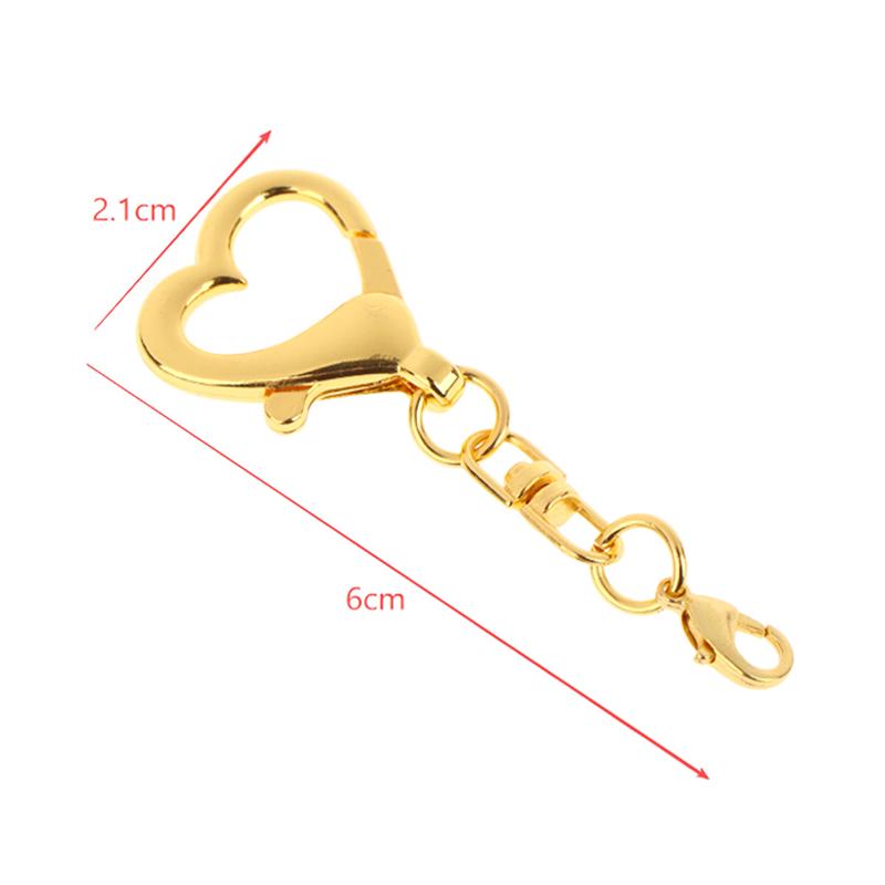 5/10Pcs Heart Lobster Clasp Chain Connector For Diy Jewelry Making Findings Key Chain Accessories